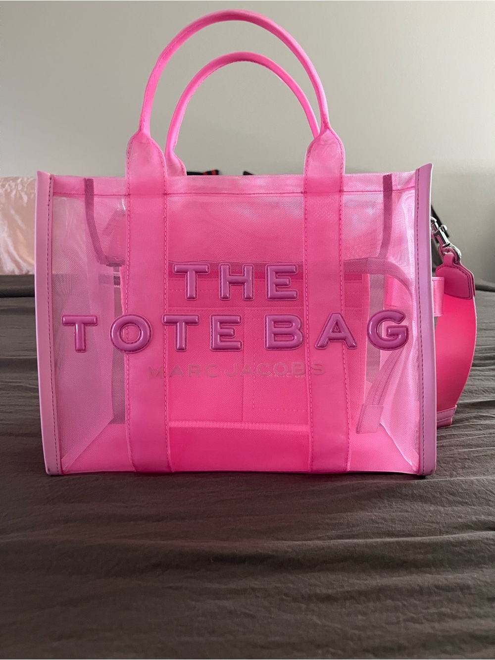 Marc Jacobs Pink Transparent The Tote Bag